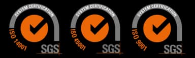 SGS certification ISO 9001, ISO 14001 and ISO 45001